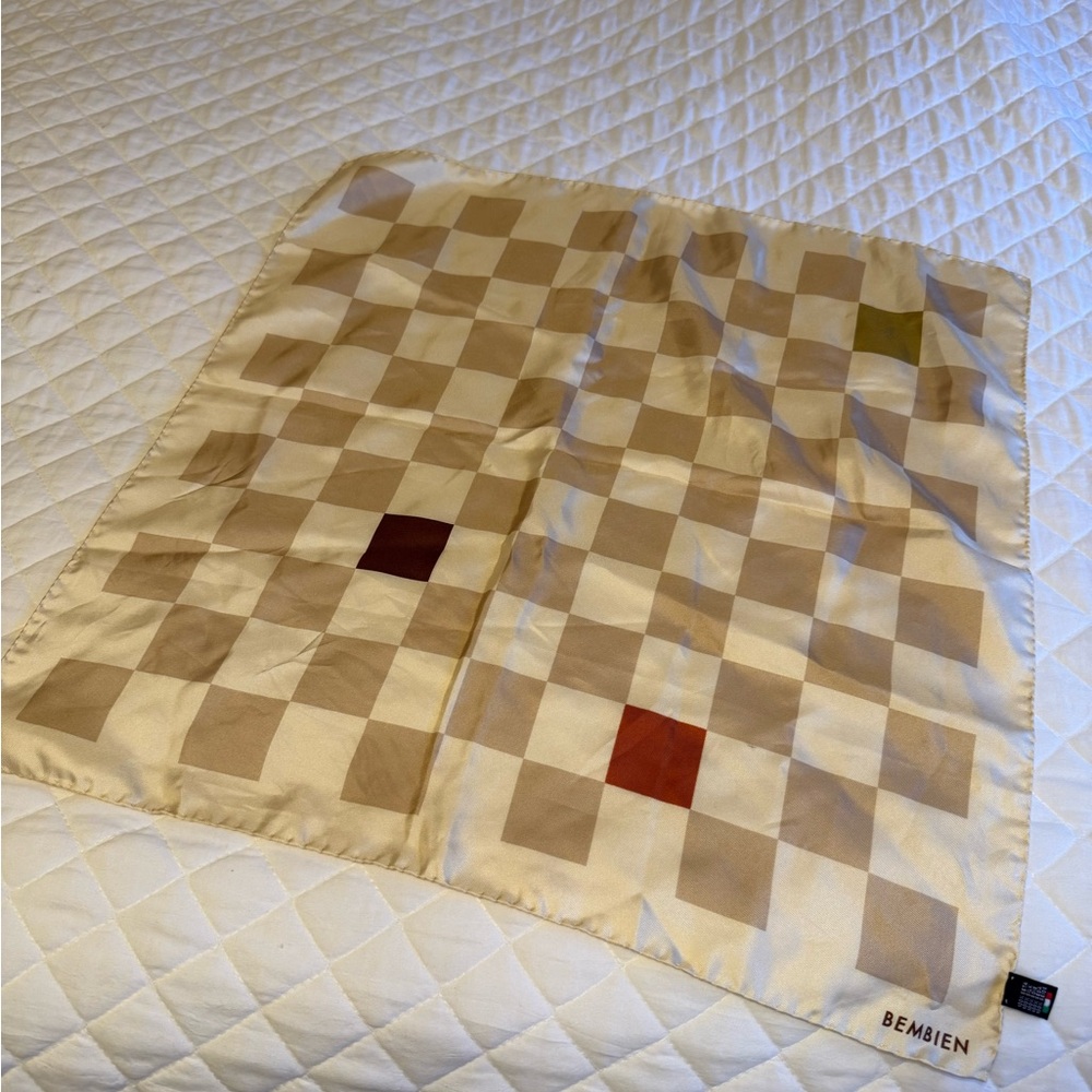 Bembien Checkered Silk Scarf